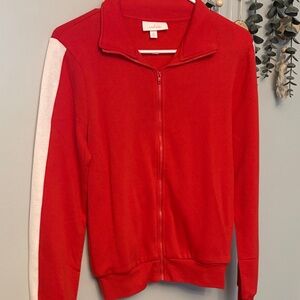 Colsie red and white zip up